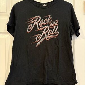 Black Rock and Roll Hall of Fame Graphic T-Shirt